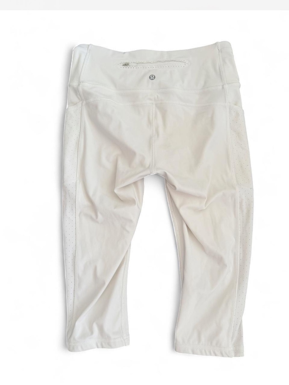 Lululemon White Cropped Pocket Leggings | Size 6
